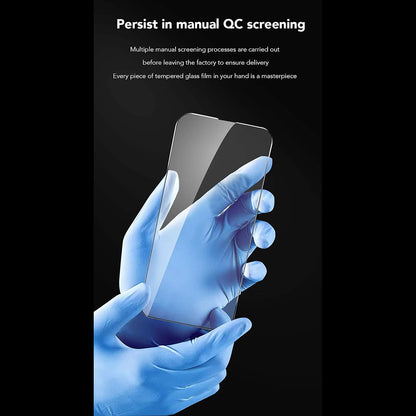 Folie de protectie Ecran Anank 1X Reinforced Anti-Fingerprint pentru Apple iPhone 16, Sticla Securizata, Full Glue, 2.5D, Neagra