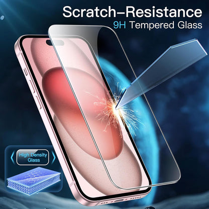 Folie de protectie Ecran Anank 1X Reinforced pentru Apple iPhone 16, Sticla Securizata, Full Glue, 3D, Set 10 bucati