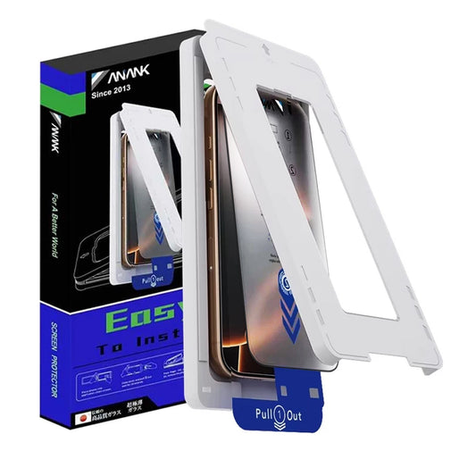 Folie de protectie Ecran Anank 5X Reinforced Applicator pentru Apple iPhone 17 Air, Sticla Securizata, Full Glue, 2.5D, Neagra