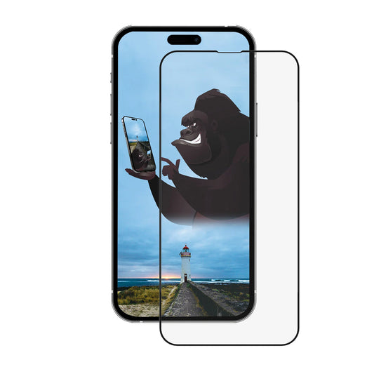 Folie de protectie Ecran Anank 5X Reinforced CG pentru Apple iPhone 15 Pro, Sticla Securizata, Full Glue, 2.5D, Neagra