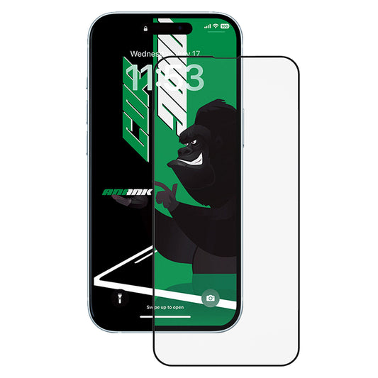 Folie de protectie Ecran Anank 5X Reinforced CG pentru Apple iPhone 15, Sticla Securizata, Full Glue, 2.5D, Neagra