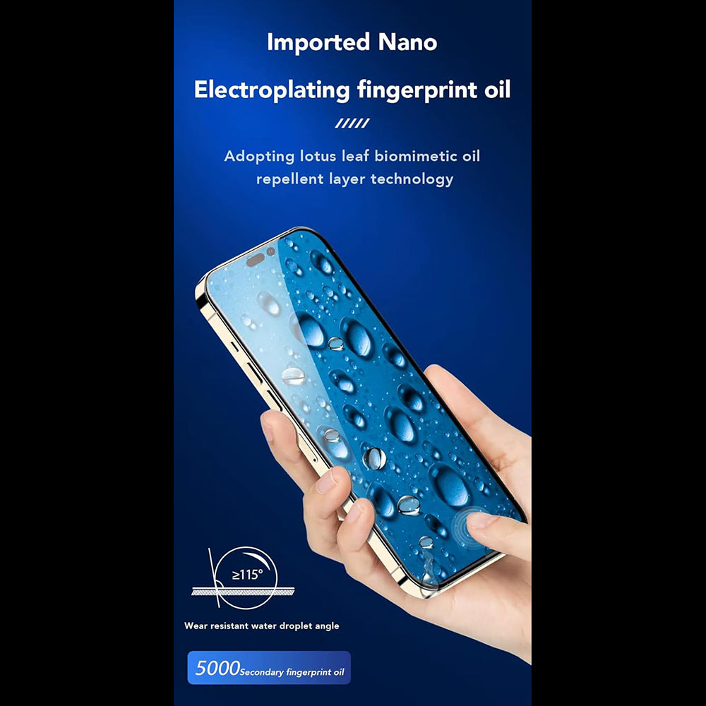 Folie de protectie Ecran Anank 5X Reinforced CG pentru Apple iPhone 16 Pro Max, Sticla Securizata, Full Glue, 2.5D, Neagra
