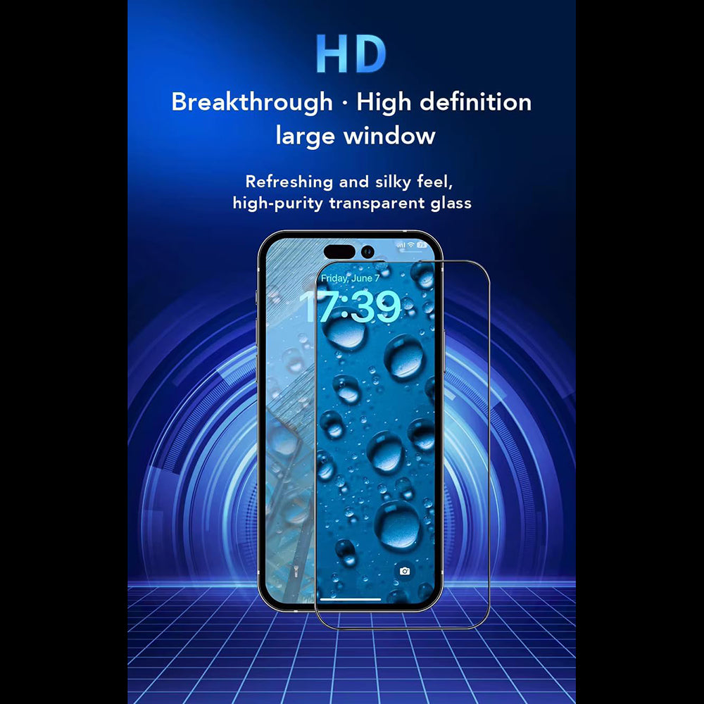 Folie de protectie Ecran Anank 5X Reinforced CG pentru Apple iPhone 16 Pro Max, Sticla Securizata, Full Glue, 2.5D, Neagra