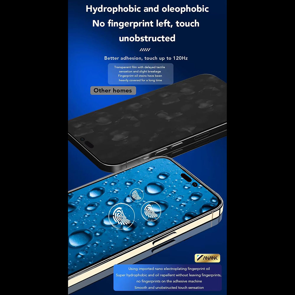 Folie de protectie Ecran Anank 5X Reinforced CG pentru Apple iPhone 16 Pro Max, Sticla Securizata, Full Glue, 2.5D, Neagra