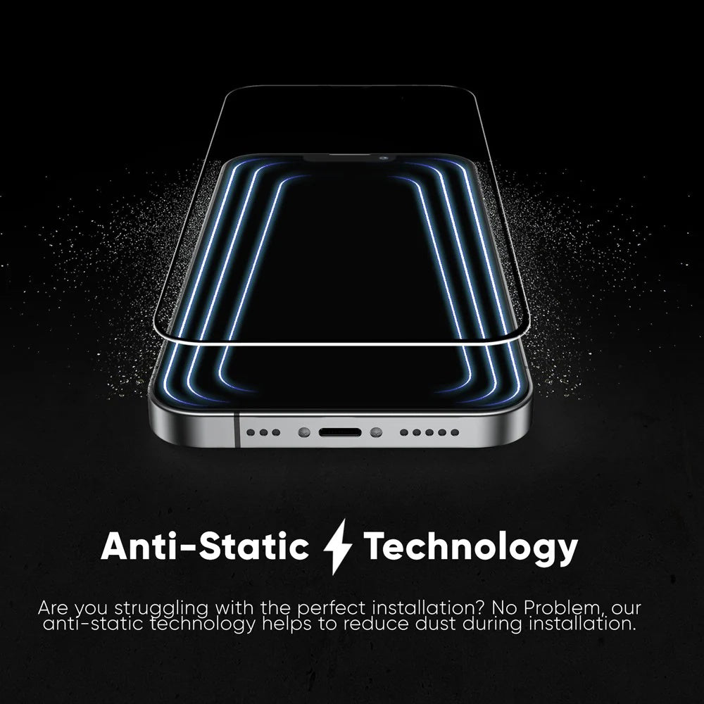 Folie de protectie Ecran Anank 5X Reinforced Invisible pentru Apple iPhone 17 Pro, Sticla Securizata, Full Glue, 3D, Neagra