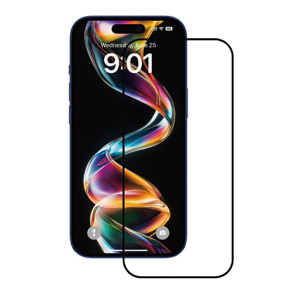 Folie de protectie Ecran Anank pentru Apple iPhone 15, Sticla Securizata, Full Glue, 2.5D, Set 10 bucati, Neagra