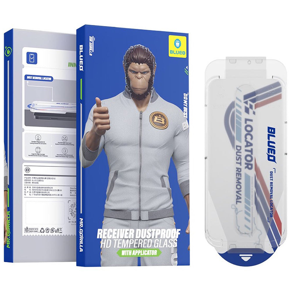 Folie de protectie Ecran Blueo Anti-Dust HD Applicator Pro pentru Apple iPhone 17 Air, Sticla Securizata, Full Glue