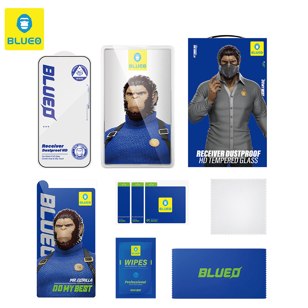 Folie de protectie Ecran Blueo Anti-Dust HD pentru Apple iPhone 11 Pro Max / XS Max, Sticla Securizata, Full Glue, Neagra