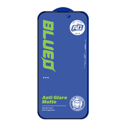 Folie de protectie Ecran Blueo Anti-Glare pentru Apple iPhone 12 Pro Max, Sticla Securizata, Full Glue, Neagra