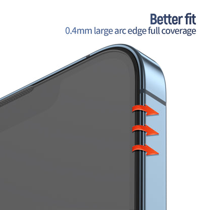 Folie de protectie Ecran Blueo Anti-Reflective HD Applicator Pro pentru Apple iPhone 14 Pro, Sticla Securizata, Full Glue, Neagra
