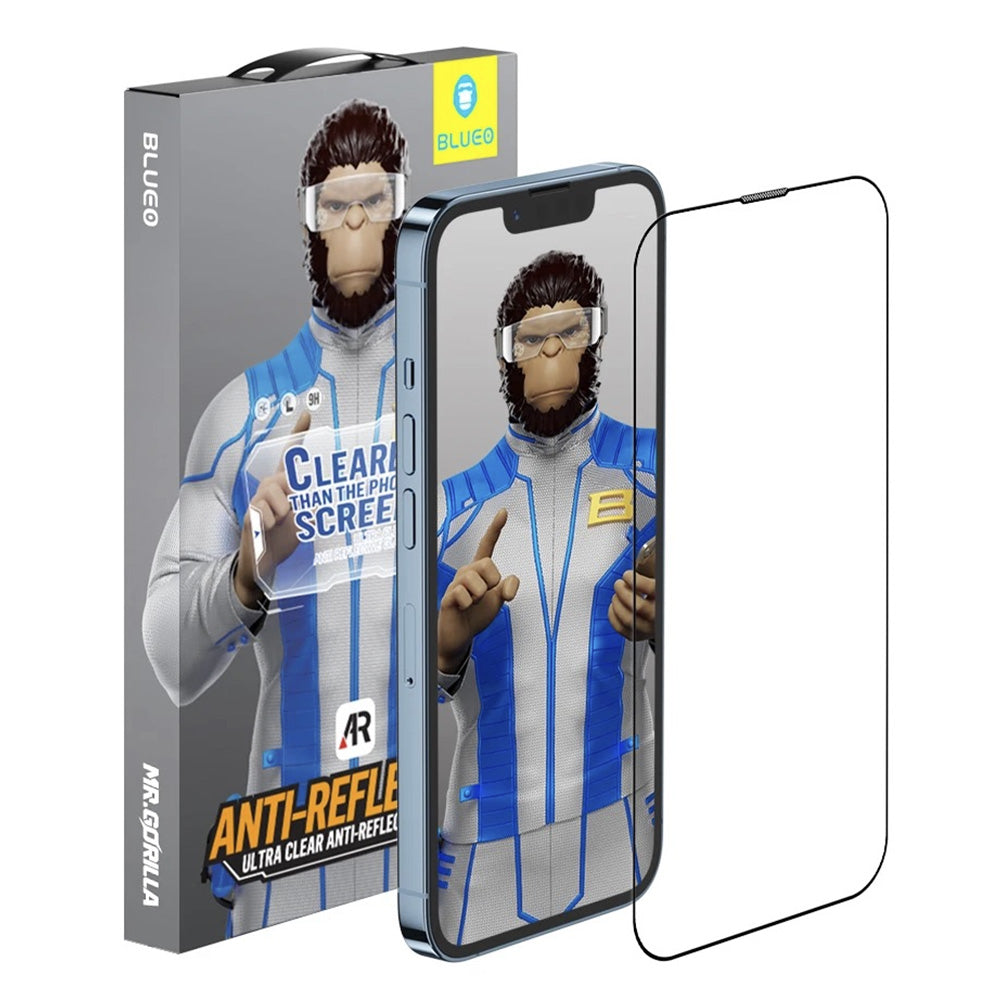 Folie de protectie Ecran Blueo Anti-Reflective HD Applicator Pro pentru Apple iPhone 17 Air, Sticla Securizata, Full Glue, Neagra
