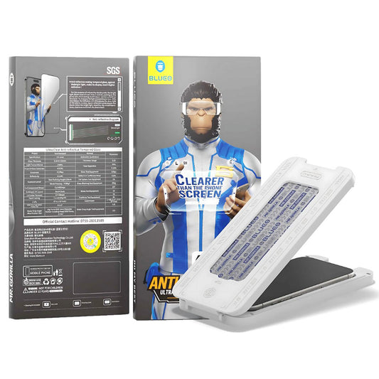 Folie de protectie Ecran Blueo Anti-Reflective HD Applicator Pro pentru Apple iPhone 17 Air, Sticla Securizata, Full Glue, Neagra