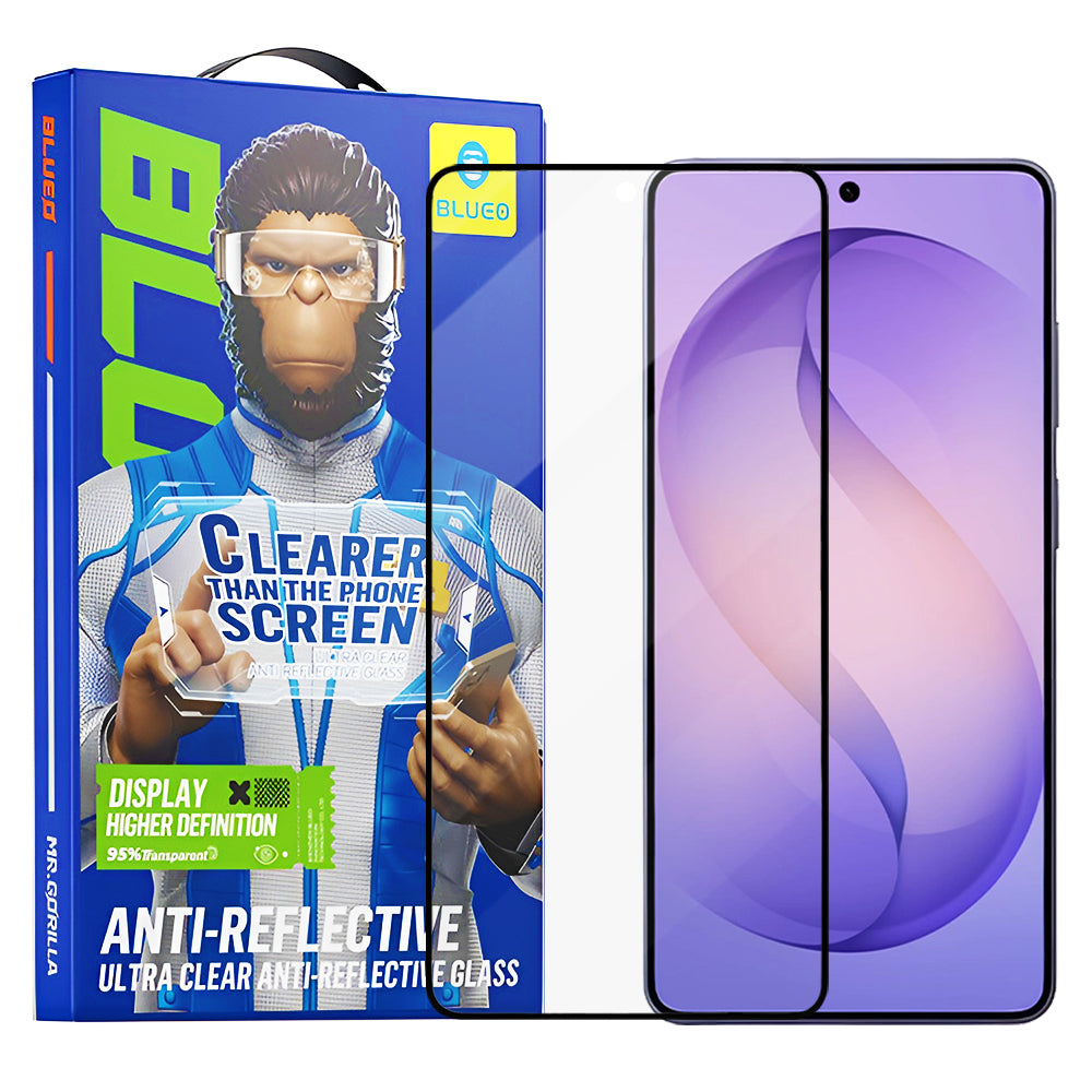 Folie de protectie Ecran Blueo Anti-Reflective HD pentru Samsung Galaxy S26 Ultra S948, Sticla Securizata, Full Glue, Neagra