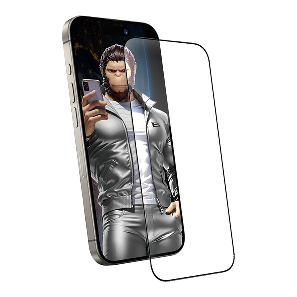 Folie de protectie Ecran Blueo Anti-Static HD pentru Apple iPhone 18 Pro Max / 17 Pro Max / 16 Pro Max, Sticla Securizata, Full Glue, Neagra