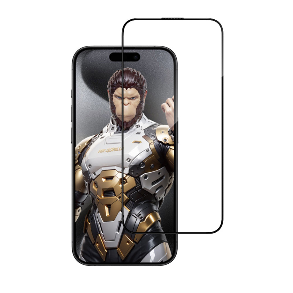 Folie de protectie Ecran Blueo AR Applicator Pro pentru Apple iPhone 16 Pro Max, Sticla Securizata, Full Glue, 3D, Neagra
