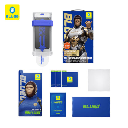 Folie de protectie Ecran Blueo AR Applicator Pro pentru Apple iPhone 16 Pro Max, Sticla Securizata, Full Glue, 3D, Neagra