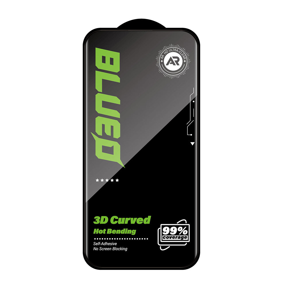 Folie de protectie Ecran Blueo AR pentru Apple iPhone 16 Pro, Sticla Securizata, Full Glue, 3D, Neagra