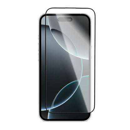 Folie de protectie Ecran Blueo Crystal Anti-Scratch pentru Apple iPhone 16 / 15, Sticla Securizata, Full Glue, Neagra