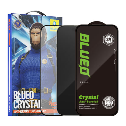 Folie de protectie Ecran Blueo Crystal Anti-Scratch pentru Apple iPhone 16 Pro, Sticla Securizata, Full Glue, Neagra