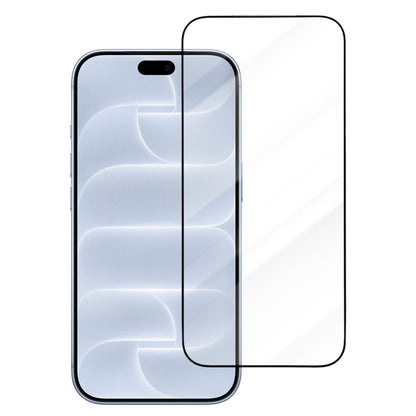 Folie de protectie Ecran Blueo Drop Resistant pentru Apple iPhone 18 Pro / 17 Pro / 17 / 16 Pro, Sticla Securizata, Full Glue, Neagra