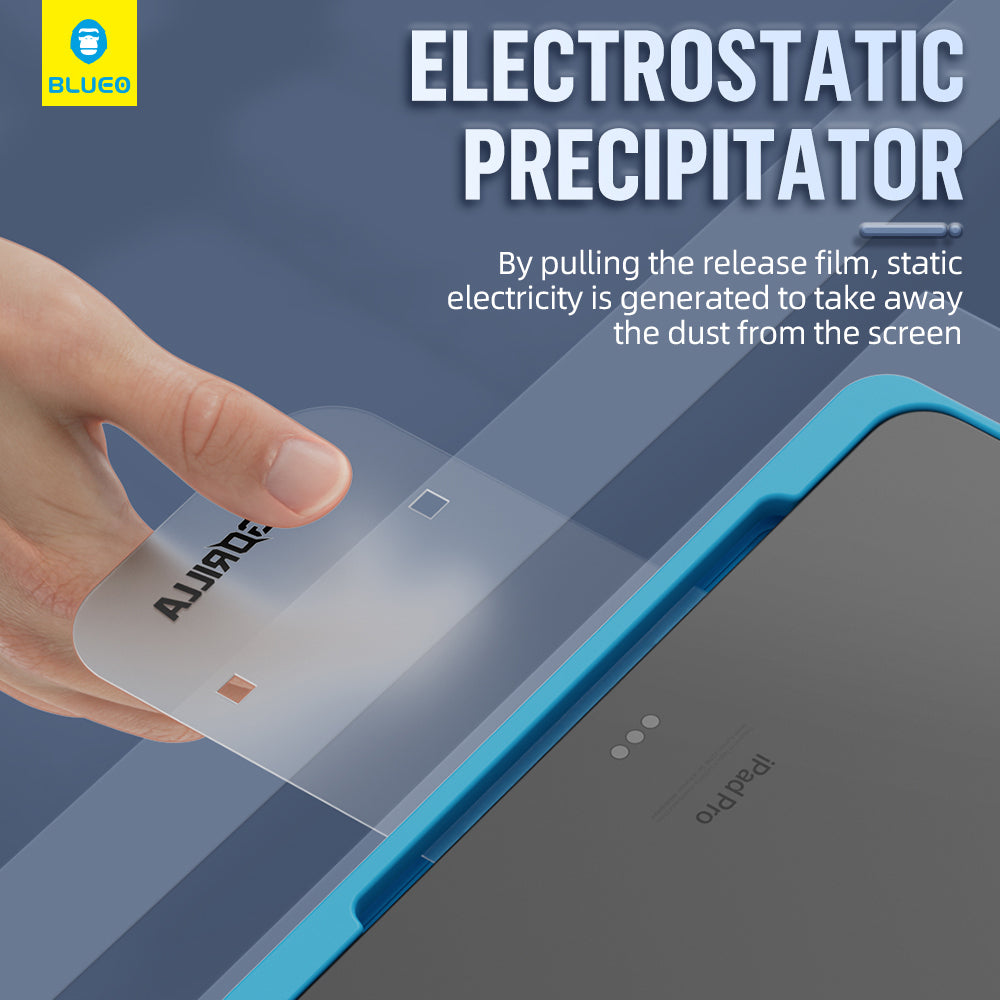 Folie de protectie Ecran Blueo HD Applicator Pro pentru Apple iPad Air (2022) / Pro 11 (2021) / Air (2020), Sticla Securizata, Full Glue