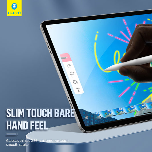 Folie de protectie Ecran Blueo HD Applicator Pro pentru Apple iPad Pro 12.9 (2022) / Pro 12.9 (2021) / Pro 12.9 (2020), Sticla Securizata, Full Glue