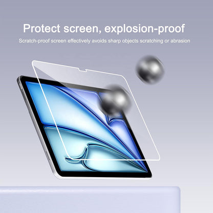 Folie de protectie Ecran Blueo HD pentru Apple iPad Pro 12.9 (2022) / Pro 12.9 (2021) / Pro 12.9 (2020), Sticla Securizata, Full Glue