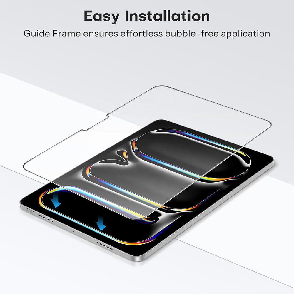 Folie de protectie Ecran Blueo HD pentru Apple iPad Pro 12.9 (2022) / Pro 12.9 (2021) / Pro 12.9 (2020), Sticla Securizata, Full Glue