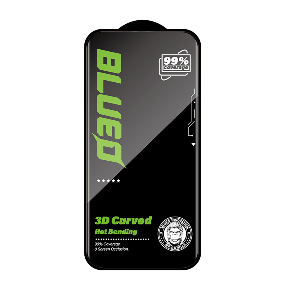 Folie de protectie Ecran Blueo HD pentru Apple iPhone 16 Pro, Sticla Securizata, Full Glue, 3D, Neagra