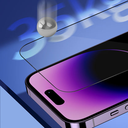 Folie de protectie Ecran Blueo Sapphire Applicator Pro pentru Apple iPhone 16 Pro, Sticla Securizata, Full Glue, Neagra