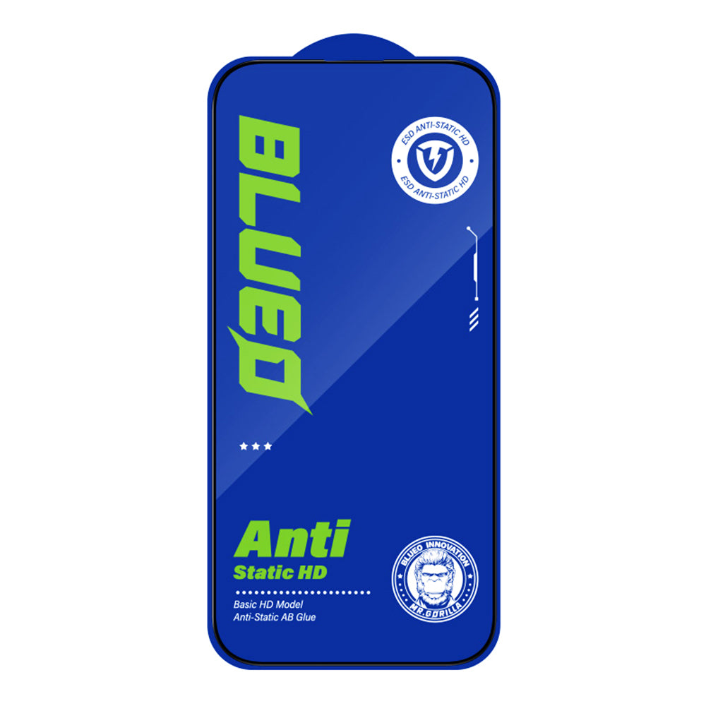 Folie de protectie Ecran Blueo Silk HD pentru Apple iPhone 13 Pro Max, Sticla Securizata, Full Glue, Set 5 bucati, 2.5D, Neagra