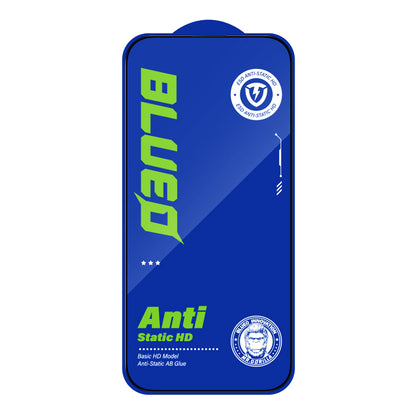 Folie de protectie Ecran Blueo Silk HD pentru Apple iPhone 13 Pro Max, Sticla Securizata, Full Glue, Set 5 bucati, 2.5D, Neagra