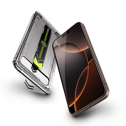 Folie de protectie Ecran Techsuit TitanGlass pentru Apple iPhone 17 Pro, Sticla Securizata, Full Glue, Set 2 bucati, Neagra