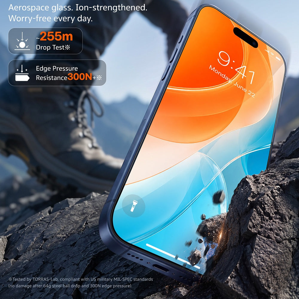 Folie de protectie Ecran Torras Sunview AR pentru Apple iPhone 18 Pro / 17 Pro, Sticla Securizata, Full Glue