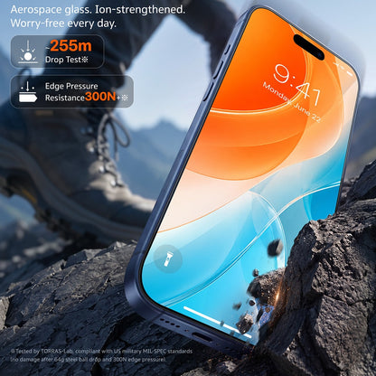 Folie de protectie Ecran Torras Sunview AR pentru Apple iPhone 18 Pro / 17 Pro, Sticla Securizata, Full Glue
