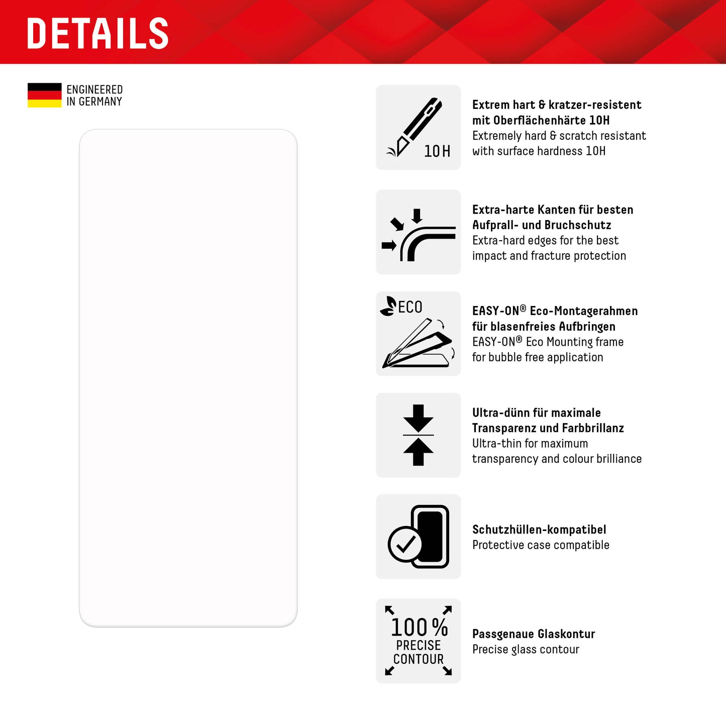 Folie de protectie Ecran Displex Real Glass pentru Google Pixel 8 Pro, Sticla Securizata, Full Glue, 2D