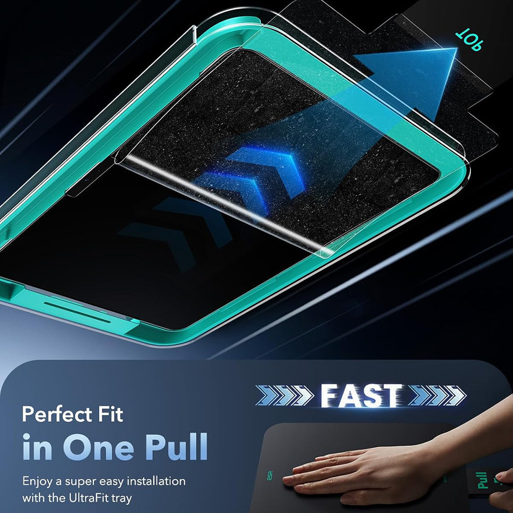 Folie de protectie Ecran ESR Armorite Paper Feel UltraFit pentru Apple iPad Air 11 (2026) / Air 11 (2025), Sticla Securizata, Full Glue, Set 2 bucati