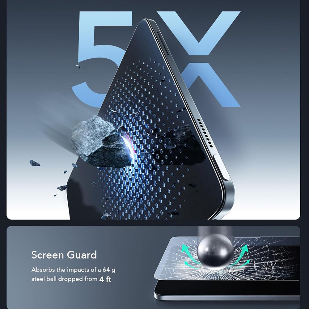 Folie de protectie Ecran ESR Armorite Paper Feel UltraFit pentru Apple iPad Air 13 (2026) / Air 13 (2025), Sticla Securizata, Full Glue