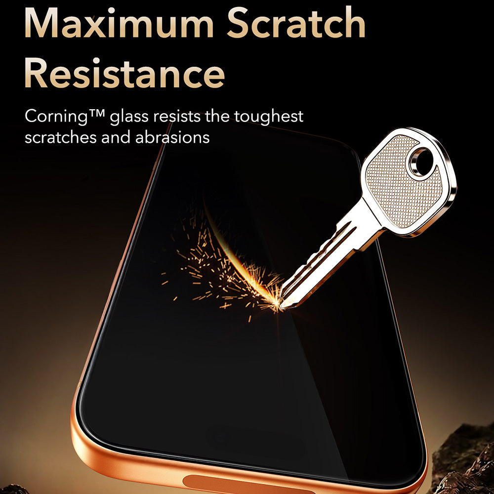 Folie de protectie Ecran ESR Armorite Pro UltraFit pentru Apple iPhone 18 Pro / 17 Pro, Sticla Securizata, Full Glue, Neagra