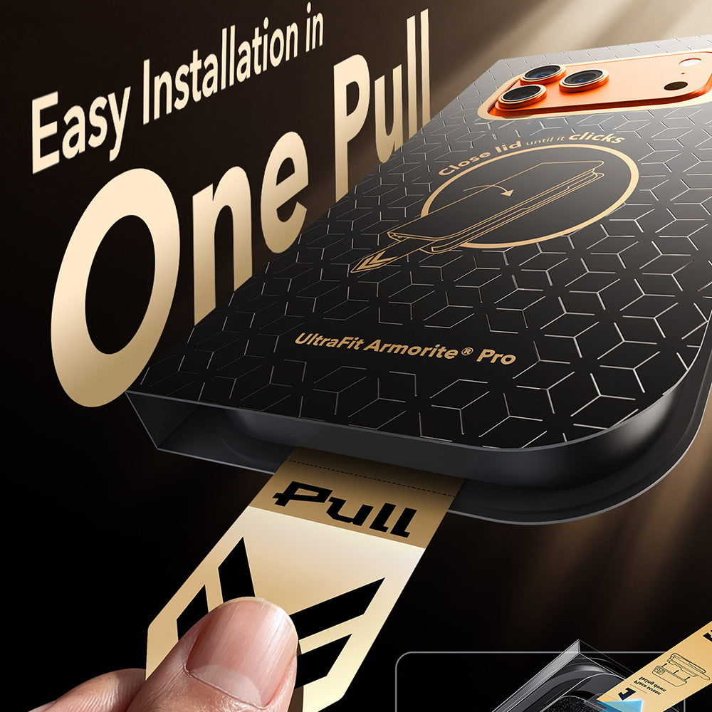 Folie de protectie Ecran ESR Armorite Pro UltraFit pentru Apple iPhone 18 Pro Max / 17 Pro Max, Sticla Securizata, Full Glue, Neagra