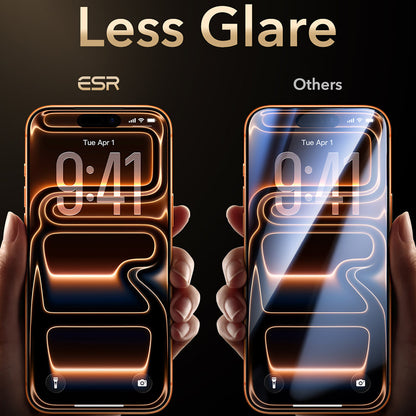 Folie de protectie Ecran ESR Armorite Pro UltraFit pentru Apple iPhone 18 Pro Max / 17 Pro Max, Sticla Securizata, Full Glue, Neagra