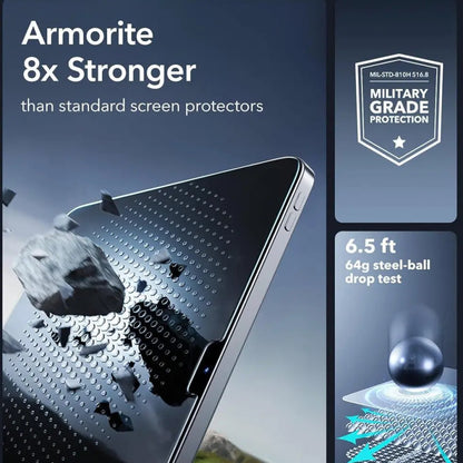 Folie de protectie Ecran ESR Armorite UltraFit pentru Apple iPad (2025) / (2022), Sticla Securizata, Full Glue, Set 2 bucati