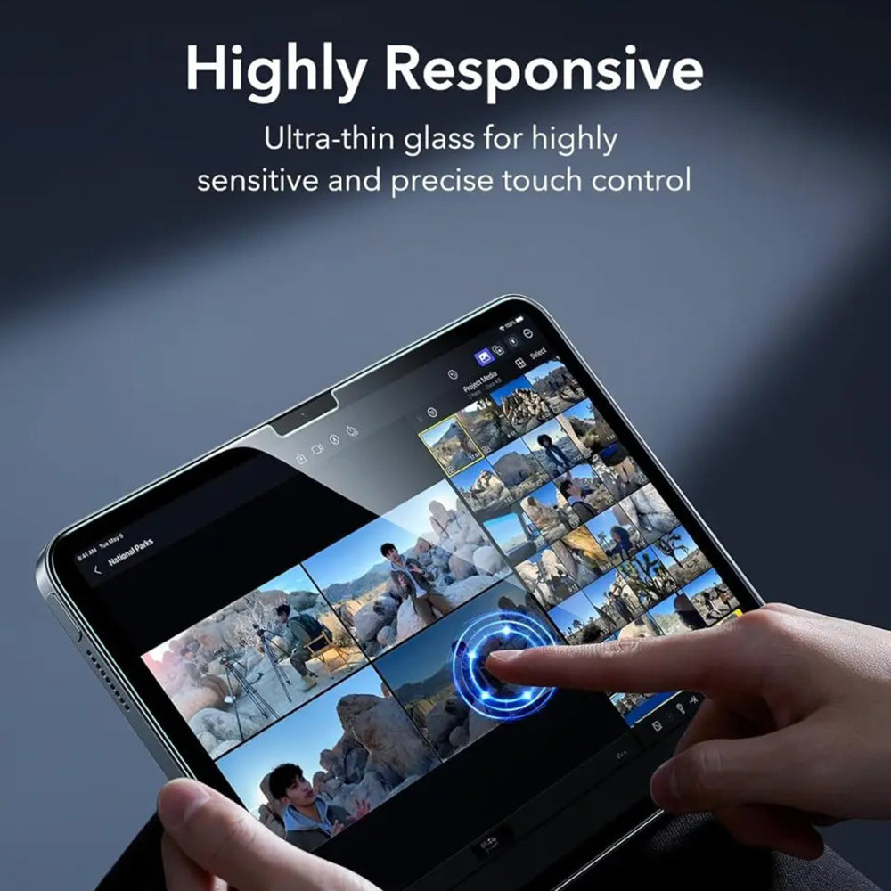 Folie de protectie Ecran ESR Armorite UltraFit pentru Apple iPad (2025) / (2022), Sticla Securizata, Full Glue, Set 2 bucati