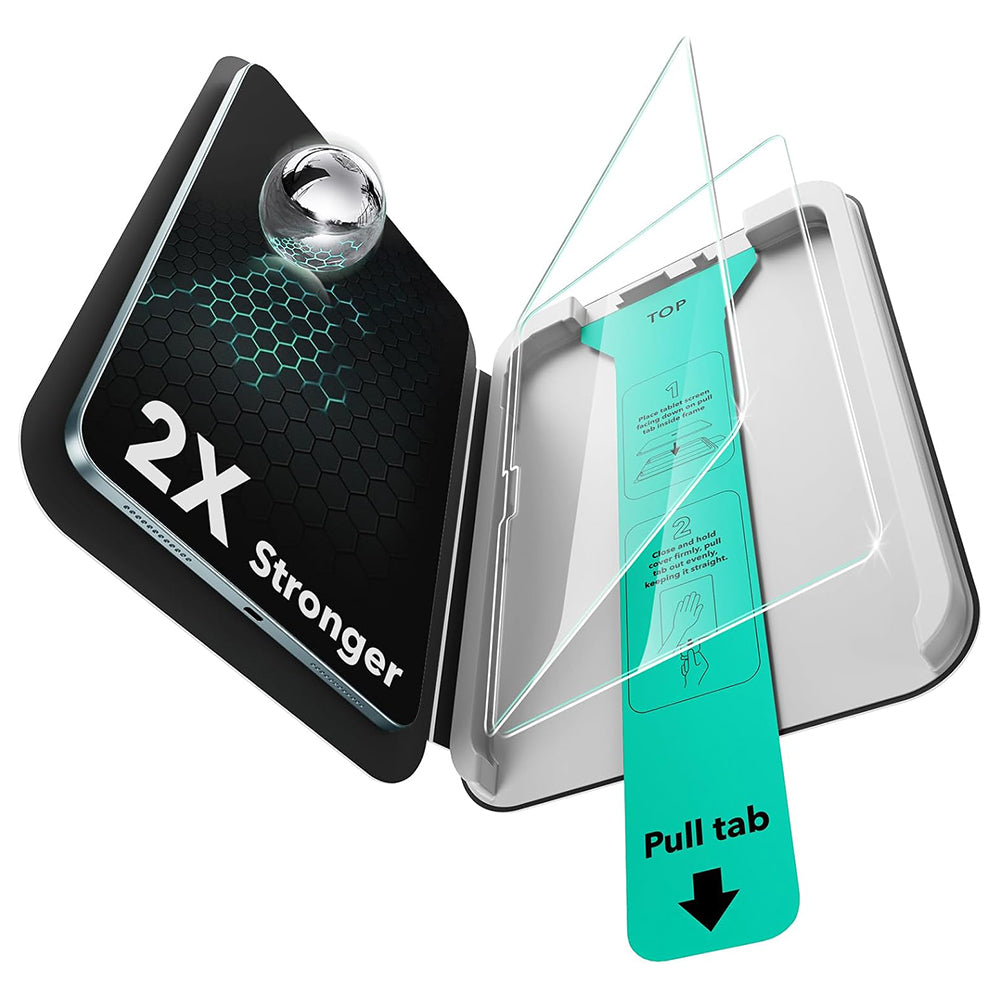 Folie de protectie Ecran ESR Armorite UltraFit pentru Apple iPad Pro 11 (2024), Sticla Securizata, Full Glue, Set 2 bucati