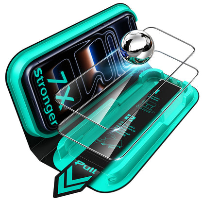 Folie de protectie Ecran ESR Armorite UltraFit pentru Apple iPhone 18 Pro / 17 Pro, Sticla Securizata, Full Glue, Set 2 bucati, Neagra