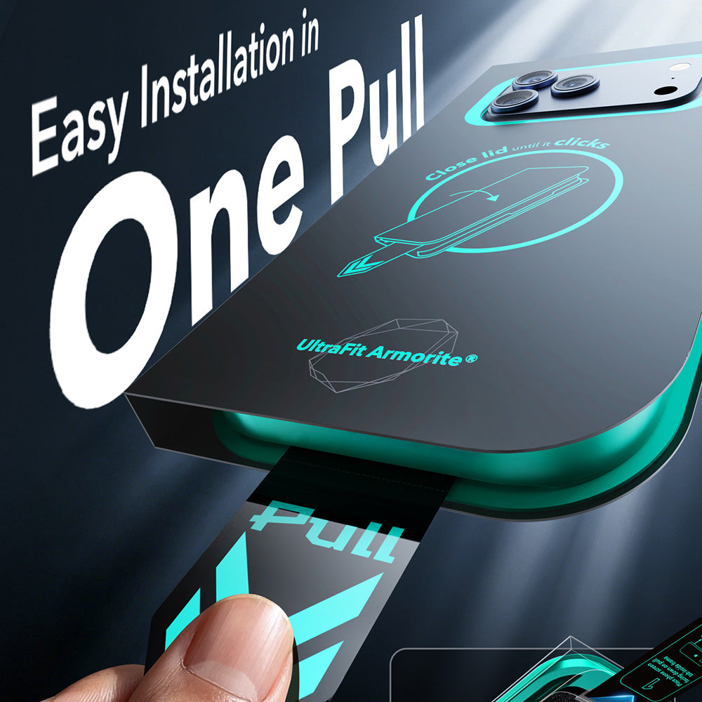 Folie de protectie Ecran ESR Armorite UltraFit pentru Apple iPhone 18 Pro / 17 Pro, Sticla Securizata, Full Glue, Set 2 bucati, Neagra