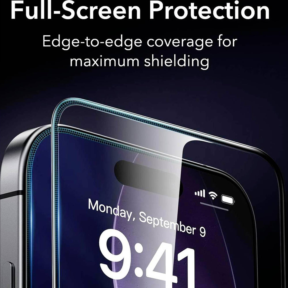 Folie de protectie Ecran ESR Armorite UltraFit pentru Apple iPhone 18 Pro Max / 17 Pro Max, Sticla Securizata, Full Glue, Set 2 bucati, Neagra