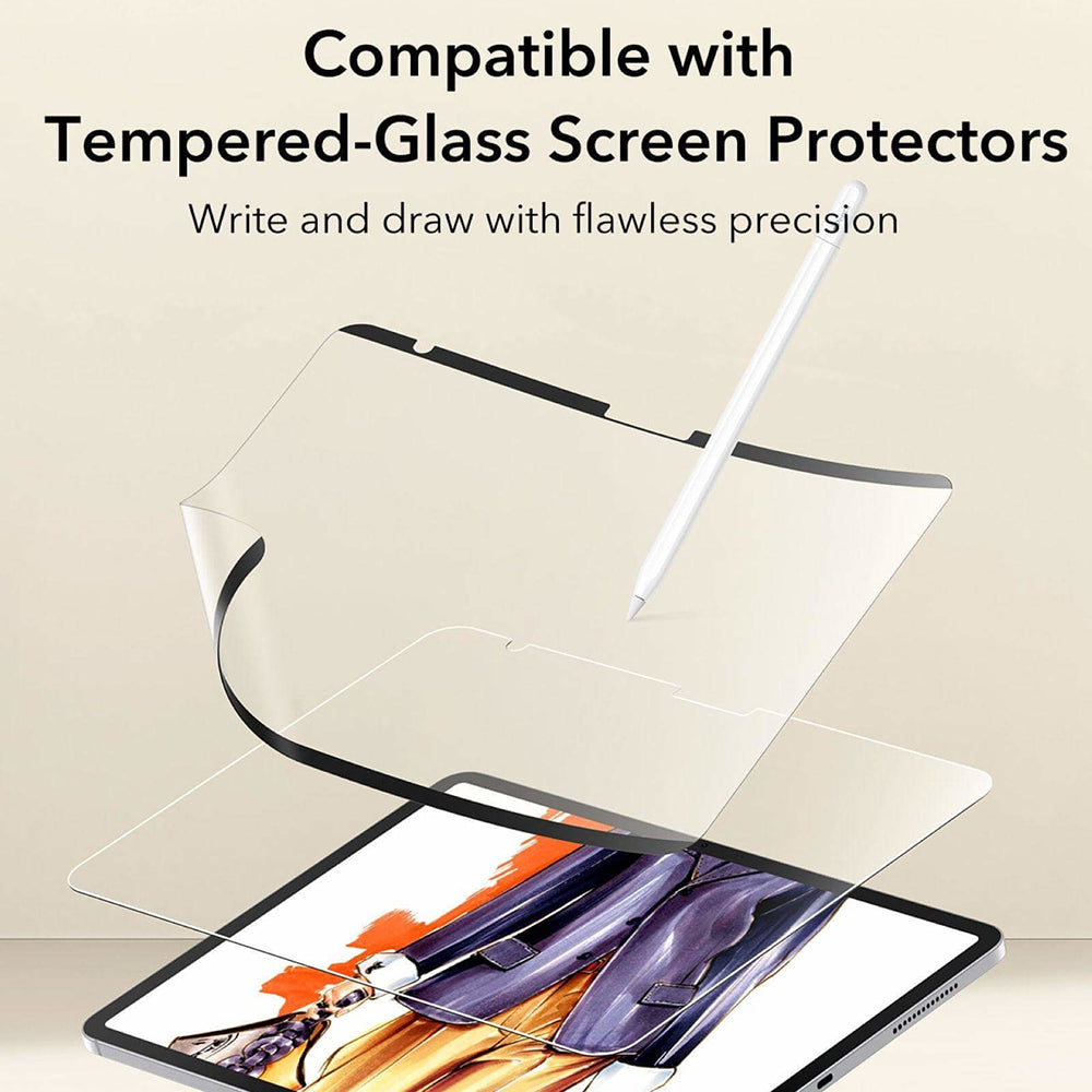 Folie de protectie Ecran ESR Paper Feel Magnetic pentru Apple iPad (2025) / (2022), Plastic
