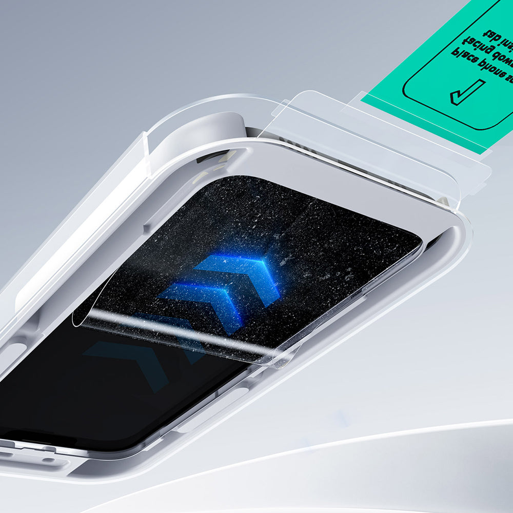 Folie de protectie Ecran ESR UltraFit Classic pentru Apple iPhone 18 Pro / 17 Pro, Sticla Securizata, Full Glue, Set 2 bucati, Neagra