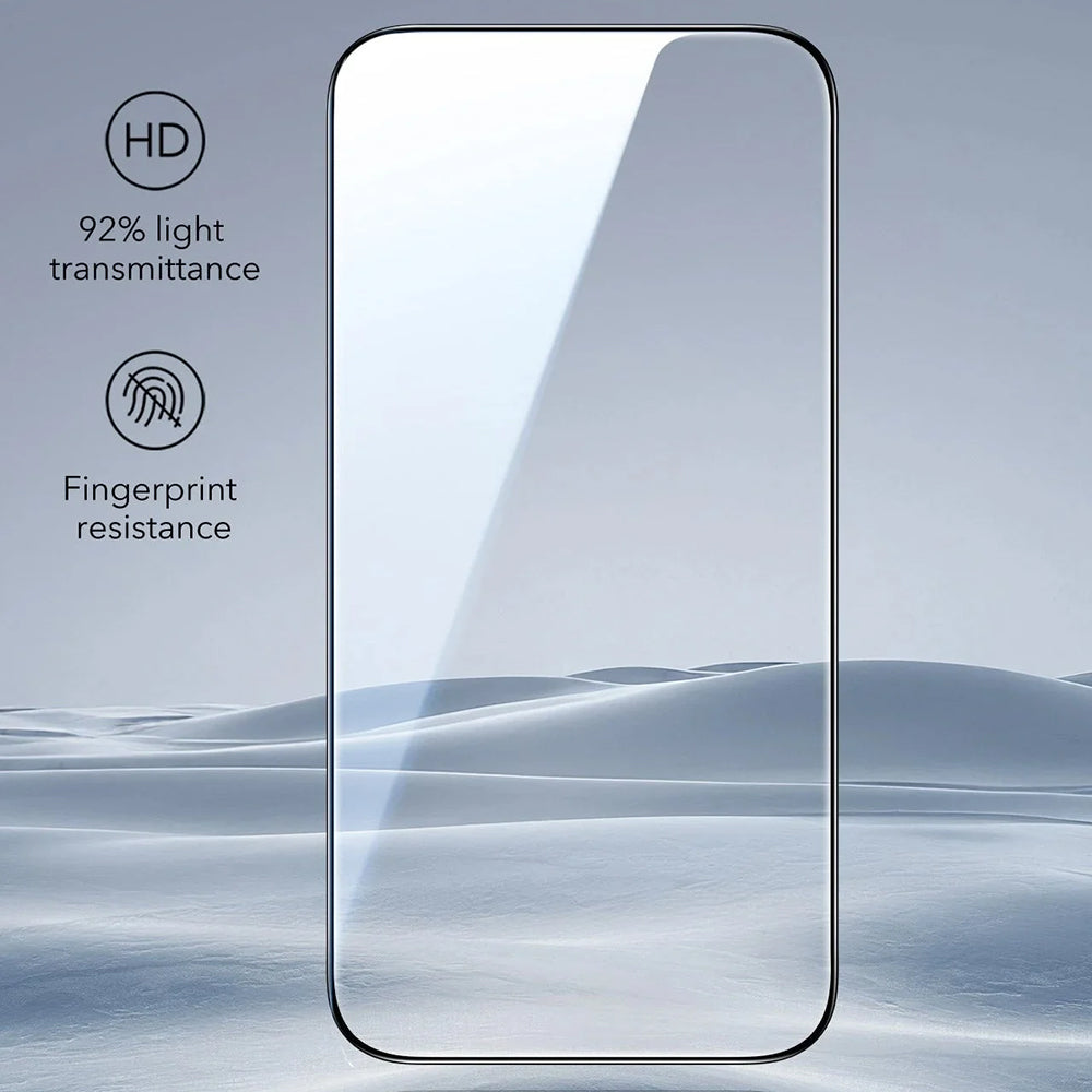 Folie de protectie Ecran ESR UltraFit pentru Apple iPhone 17 Pro Max, Sticla Securizata, Full Glue, Set 3 bucati